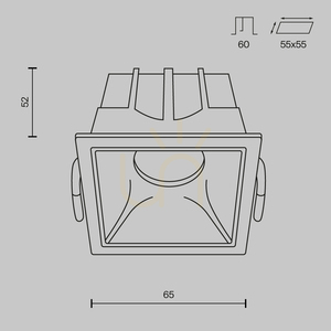ALFA LED recessed luminaire DL043-01-10W4K-D-SQ-WB Maytoni small 7