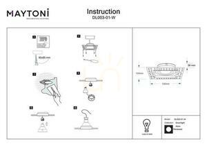 ATOM recessed luminaire DL003-01-W Maytoni small 6