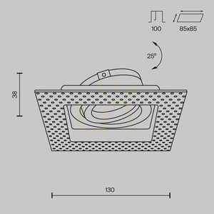 ATOM recessed luminaire DL003-01-W Maytoni small 7