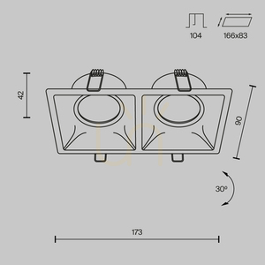 DOT recessed luminaire DL029-2-02W Maytoni small 7