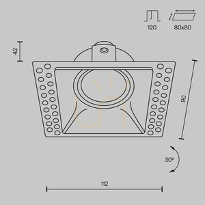 DOT recessed luminaire DL042-01-SQ-W Maytoni small 7