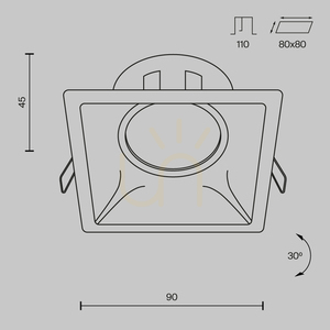 DOT recessed luminaire DL029-2-01B Maytoni small 7