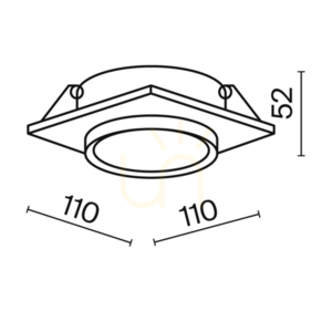 HOOP recessed luminaire DL086-GX53-SQ-W Maytoni small 9