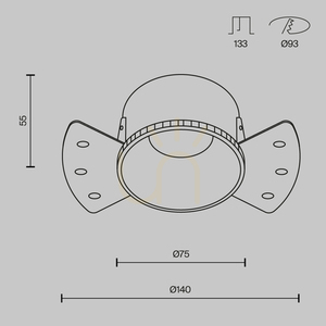 SHARE recessed luminaire DL051-01-GU10-RD-WB Maytoni small 6
