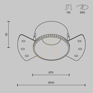 SHARE recessed luminaire DL051-01-GU10-RD-WMG Maytoni small 6