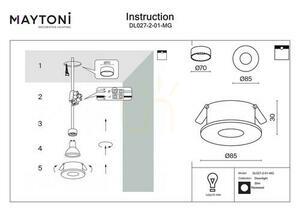 SLIM recessed luminaire DL027-2-01-MG Maytoni small 5