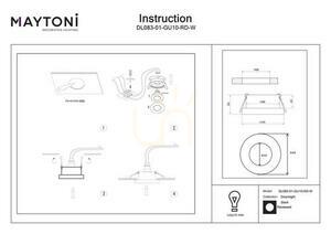 STARK recessed luminaire DL083-01-GU10-RD-W IP65 Maytoni small 5