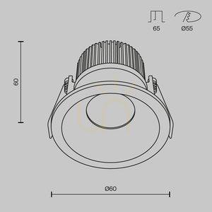 ZOOM recessed luminaire DL034-01-06W3K-B IP65 Maytoni small 7