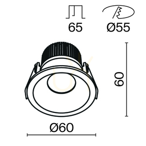 ZOOM recessed luminaire DL034-01-06W4K-B IP65 Maytoni small 9