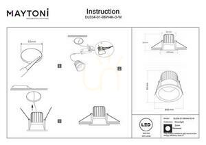 ZOOM recessed luminaire DL034-01-06W4K-D-W IP65 Maytoni small 6