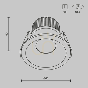 ZOOM recessed luminaire DL034-01-06W4K-W IP65 Maytoni small 7