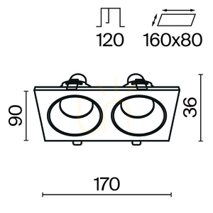 ZOOM recessed luminaire DL033-2-02W IP65 Maytoni small 8