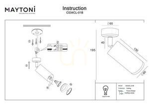 Plafond FOCUS DESIGN C034CL-01B Maytoni small 4