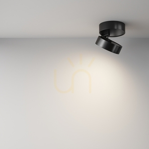 Maytoni Onda C024CL-L18B4K black LED ceiling light 18 W 4000 K 12 cm small 4