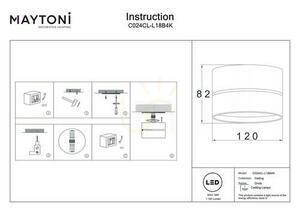 Maytoni Onda C024CL-L18B4K black LED ceiling light 18 W 4000 K 12 cm small 7