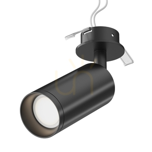 Maytoni Focus C018CL-01B black recessed spotlight, tilting GU10 cylinder small 1