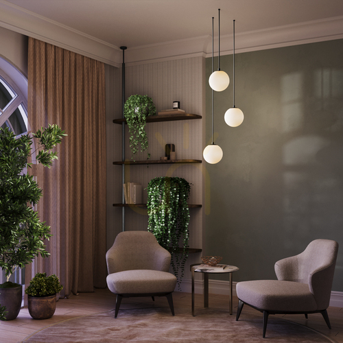 Check LUNA pendant lamp P039PL-5W3K-10INS-B Maytoni