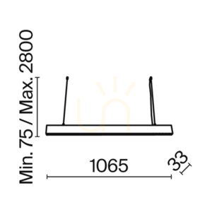 POINTS linear LED pendant light P050PL-L40W4K Maytoni white 4000K small 12