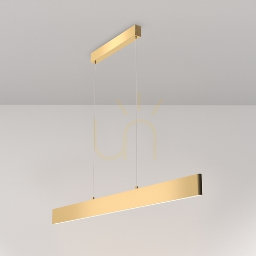 Check Maytoni Step P010PL-L30G3K LED pendant light 30 W 3000 K gold 118.5 cm