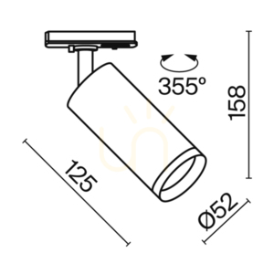 FOCUS LED busbar spotlight TR021-1-12W4K-W-D-W Maytoni small 7