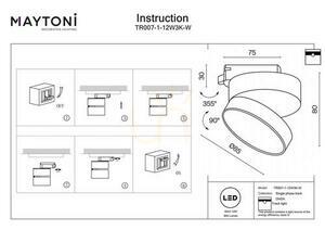 ONDA TR007-1-12W3K-W busbar spotlight Maytoni small 8