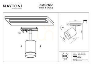 ORLO TR085-1-5W3K-B spotlight for busbars Maytoni small 5