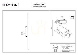 VUORO TR029-3-10W4K-S-W spotlight for busbars Maytoni small 7