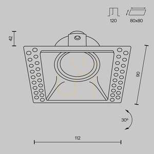DOT recessed luminaire DL042-01-SQ-B Maytoni small 7