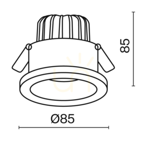 ZOOM recessed luminaire DL034-L12W4K-W IP65 Maytoni small 9