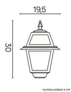 Outdoor Post Light SU-MA K 1018 N Black Patina Stained Glass 30 cm small 1