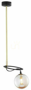 Jupiter PLANET 1890 pendant light, gold and black, 1×G9, 65 cm small 2