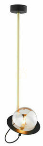 Jupiter PLANET 1890 pendant light, gold and black, 1×G9, 65 cm small 0