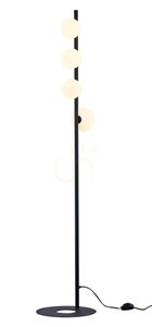 Jupiter TAIDA 1929 floor lamp, black, 4 opal glass globes, 4x G9 small 0
