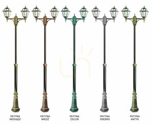 SU-MA Outdoor Pole Light 2-Light Adjustable Black Patina 185-285 cm OGMWN 2 N small 6