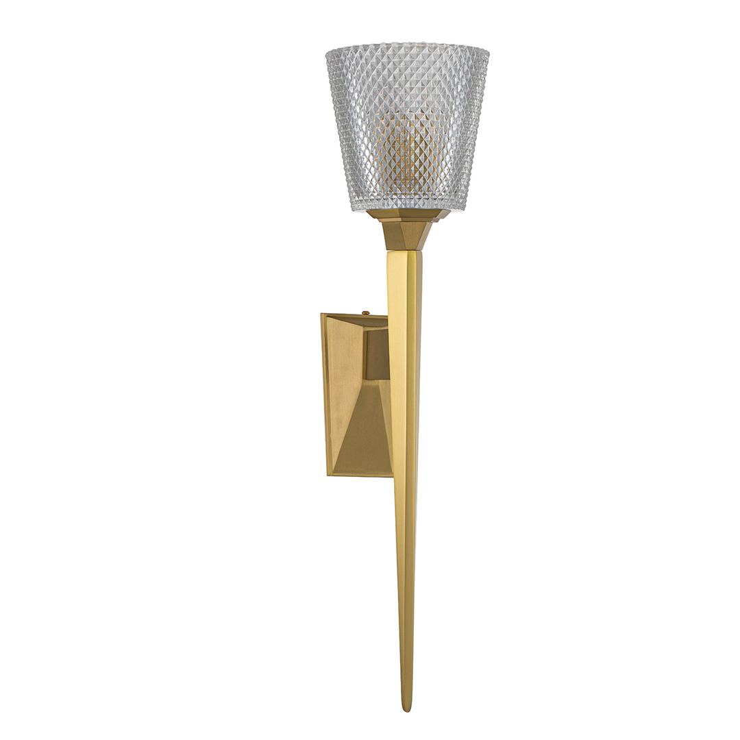 View Verity 1 Light Wall Light - Brushed Brass Elstead Verity 1 Light Wall Light - Brushed Brass Elstead