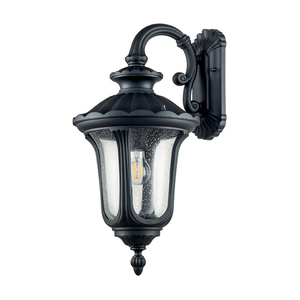 Chicago Medium Outdoor Wall Lantern - 1 light - Textured Black Elstead small 1