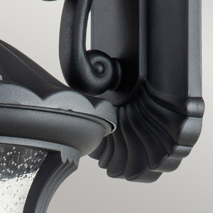 Chicago Medium Outdoor Wall Lantern - 1 light - Textured Black Elstead small 3
