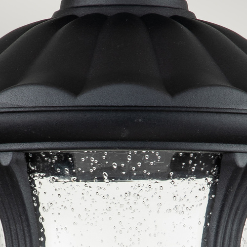 Check Chicago 1 Light Small Pedestal Lantern - Textured Black Elstead