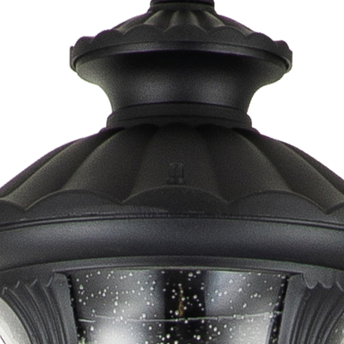 Check Chicago single-head garden lamp post 1xE27 - textured black - Elstead