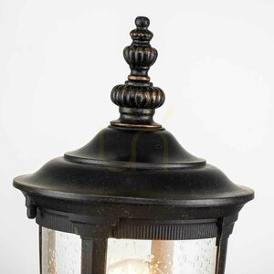 Cleveland small pedestal lantern - 1 light source - Weathered Bronze Elstead small 1