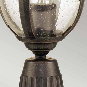 Cleveland small pedestal lantern - 1 light source - Weathered Bronze Elstead small 5
