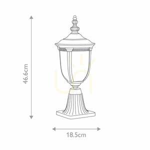 Cleveland small pedestal lantern - 1 light source - Weathered Bronze Elstead small 6