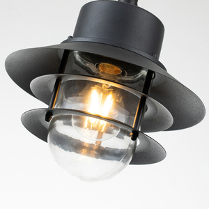 Copenhagen 1 Light Chain Lantern - Black Elstead small 3