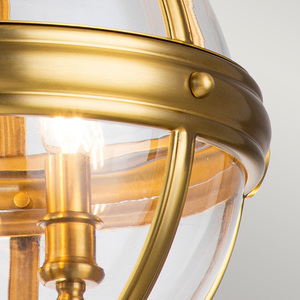 Adams 3 Light Pendant Chandelier - Brushed Brass Elstead small 3