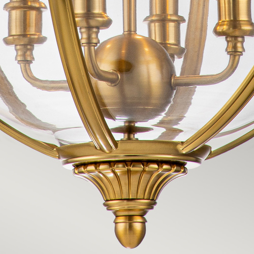 Check Adams 4 Light Pendant Chandelier - Burnished Brass Elstead