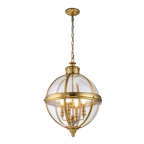 Check Adams 4 Light Pendant Chandelier - Brushed Bronze Elstead