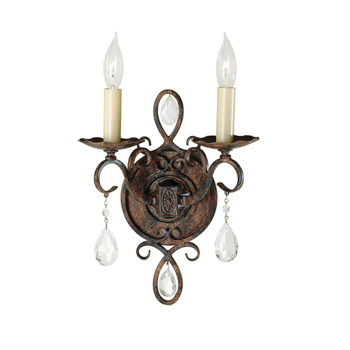 Check Chateau 2 Light Wall Light Elstead