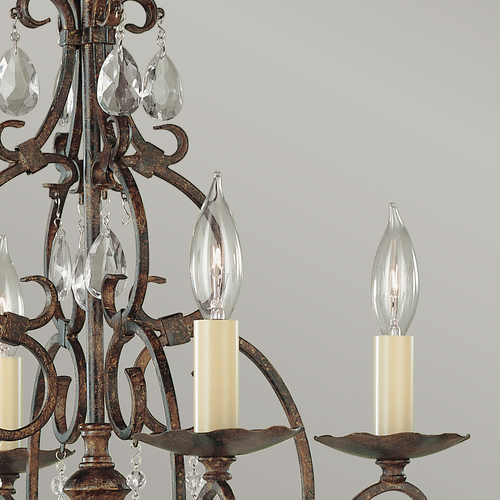 Check Chateau chandelier - 4 light sources - Mocha Bronze Elstead