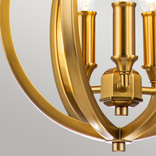 Check Corinne 3 Light Small Pendant – Burnished Brass Elstead