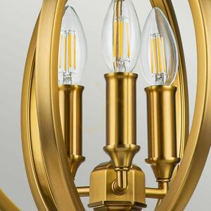Corinne 3 Light Small Pendant – Burnished Brass Elstead small 5